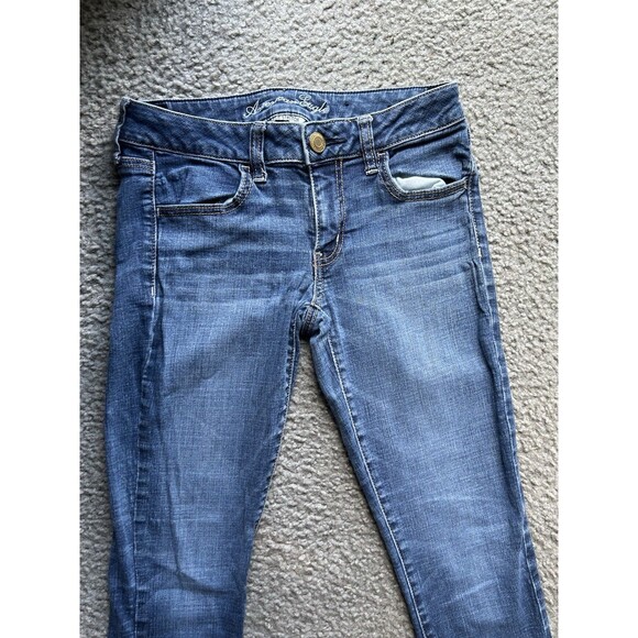 American Eagle Jegging Skinny Jeans Medium Wash Denim Sz 4 - Picture 3 of 7